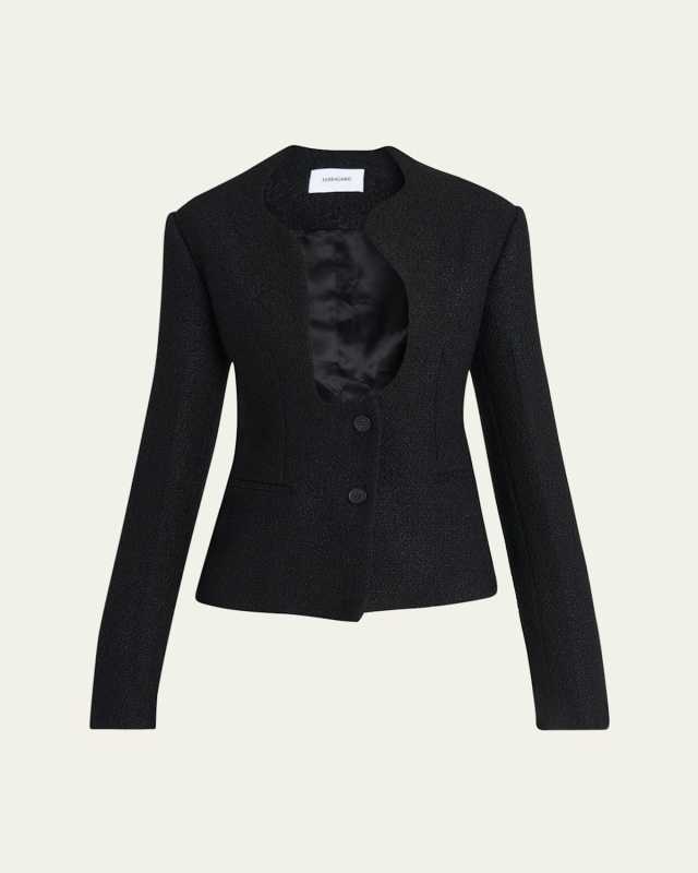 Two-Button Plunge Blazer